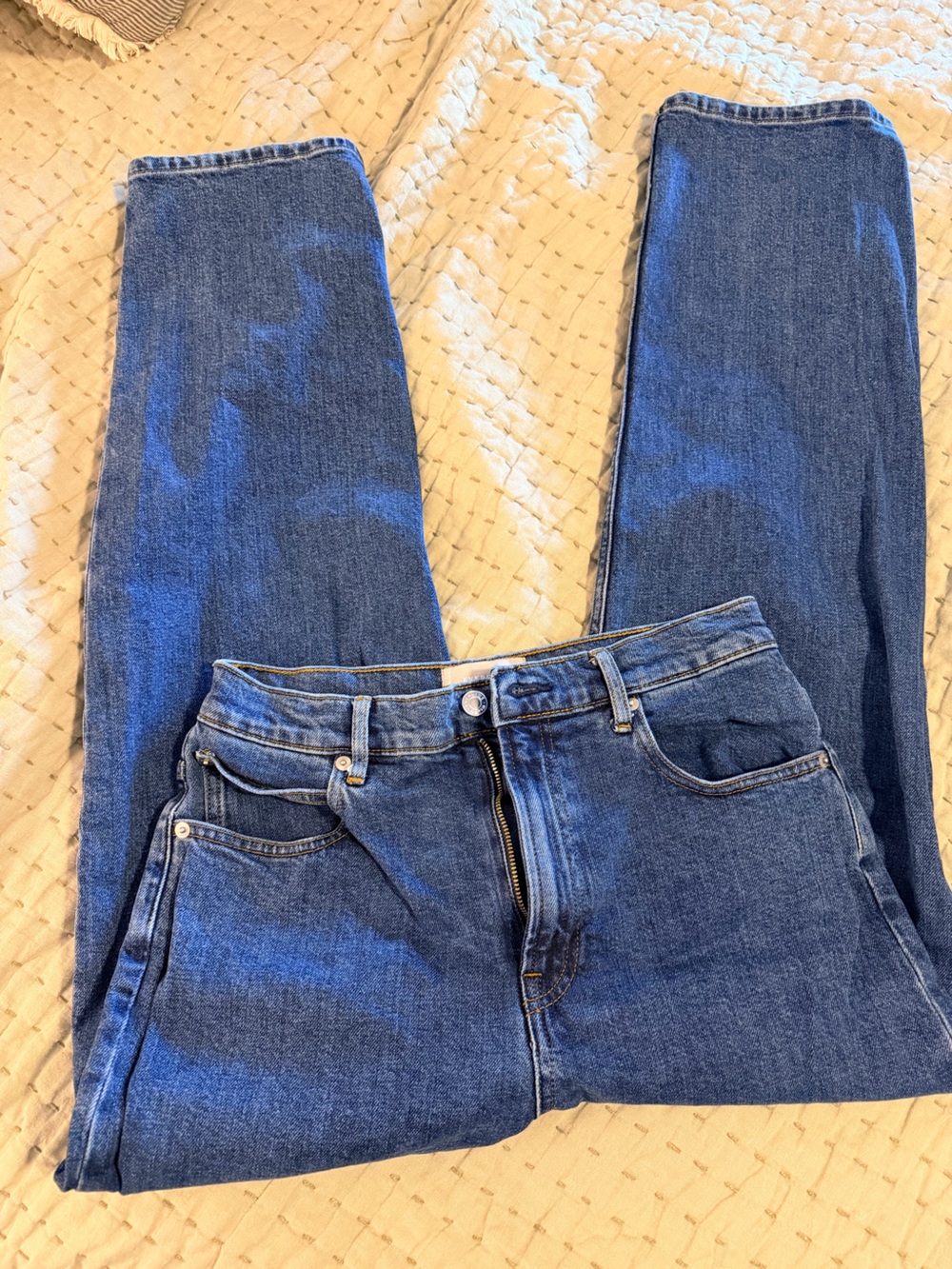 Everlane Straight Leg Jeans in Dark Blue Denim 29L
